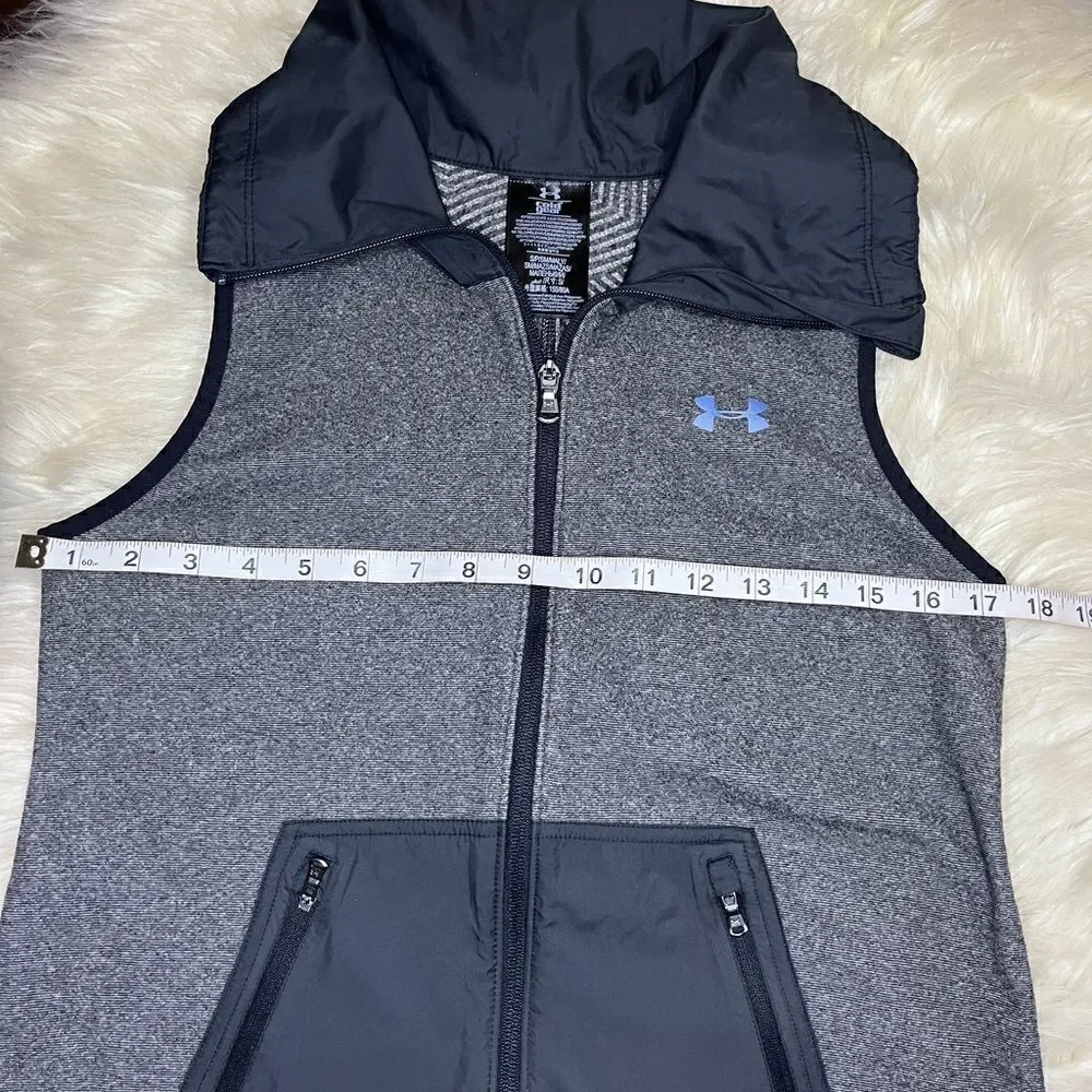 Under Armour cold gear heathered grey lightweight vest sz small